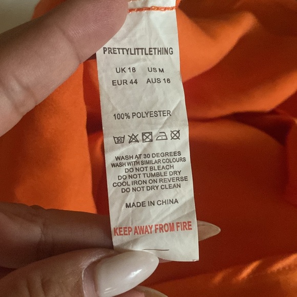 PrettyLittleThing | NWT Orange Silky-Like Dress *Read Description* - Picture 11 of 11